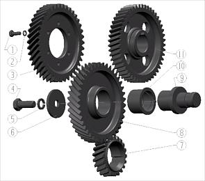4100QB-05-005A Шестерня коленвала 4100QBZL BAW (Бав) Fenix 1044