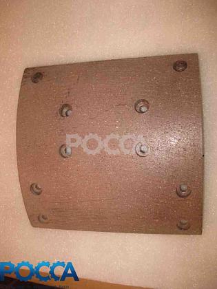 Накладка тормозная задняя короткая F3000 SHAANXI (Шанкси) SHACMAN (Шакман) черная DZ9112340063