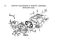 Картер сцепления и корпус коробки